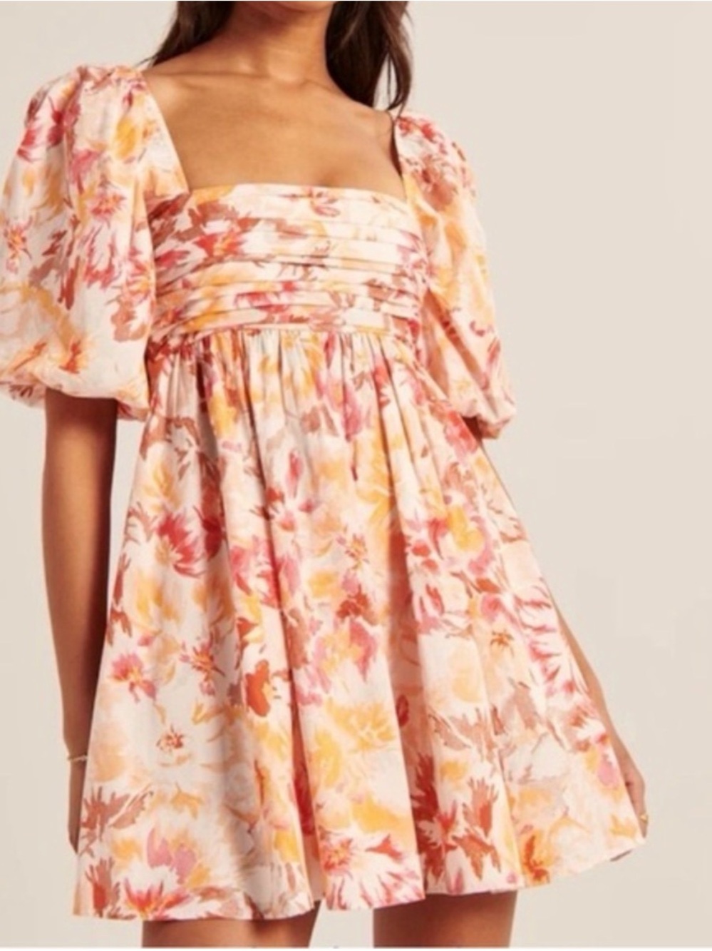 Abercrombie & Fitch Emerson Floral Mini Dress - XXSP NWT  Pink & Yellow